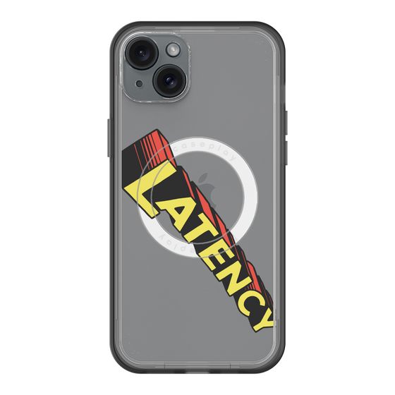 スリムプロテクションプレミアムケース with MagSafe［ LATENCY - Rock logo - Clear ］