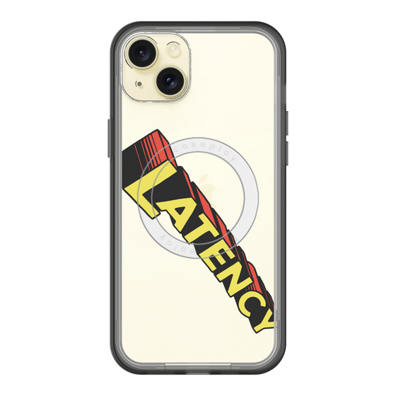 スリムプロテクションプレミアムケース with MagSafe［ LATENCY - Rock logo - Clear ］