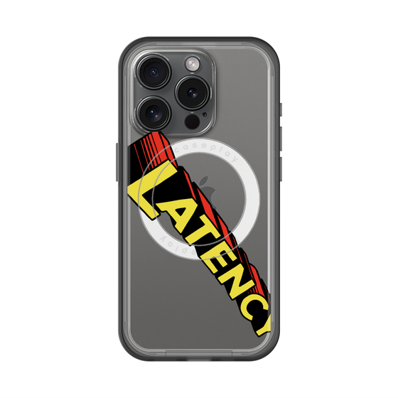 スリムプロテクションプレミアムケース with MagSafe［ LATENCY - Rock logo - Clear ］