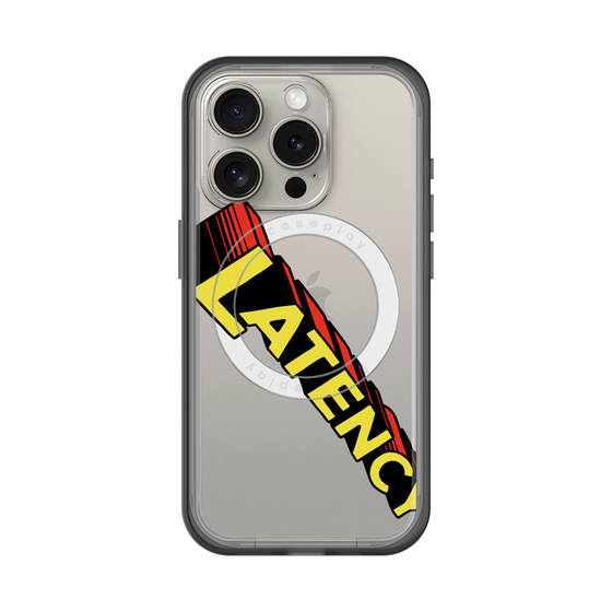 スリムプロテクションプレミアムケース with MagSafe［ LATENCY - Rock logo - Clear ］