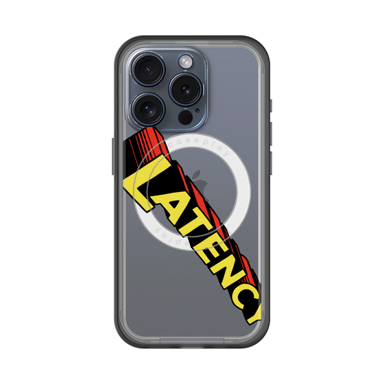 スリムプロテクションプレミアムケース with MagSafe［ LATENCY - Rock logo - Clear ］
