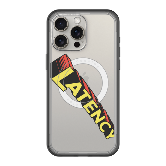 スリムプロテクションプレミアムケース with MagSafe［ LATENCY - Rock logo - Clear ］