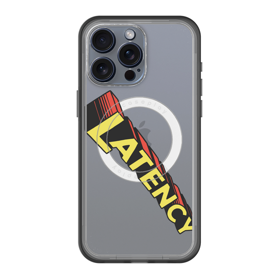 スリムプロテクションプレミアムケース with MagSafe［ LATENCY - Rock logo - Clear ］