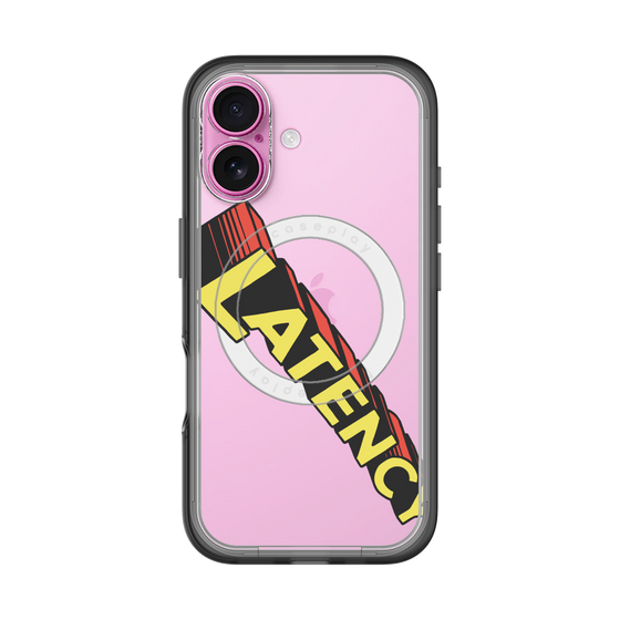 スリムプロテクションプレミアムケース with MagSafe［ LATENCY - Rock logo - Clear ］