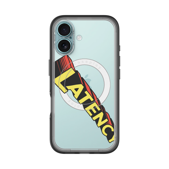 スリムプロテクションプレミアムケース with MagSafe［ LATENCY - Rock logo - Clear ］