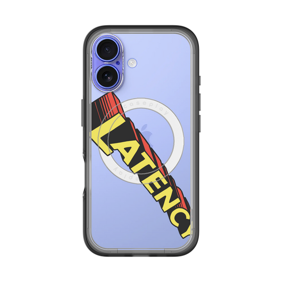 スリムプロテクションプレミアムケース with MagSafe［ LATENCY - Rock logo - Clear ］