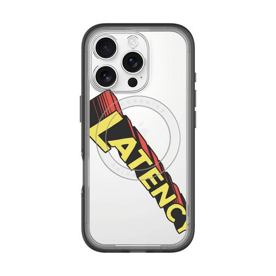 スリムプロテクションプレミアムケース with MagSafe［ LATENCY - Rock logo - Clear ］