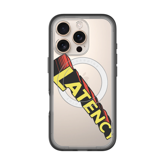 スリムプロテクションプレミアムケース with MagSafe［ LATENCY - Rock logo - Clear ］