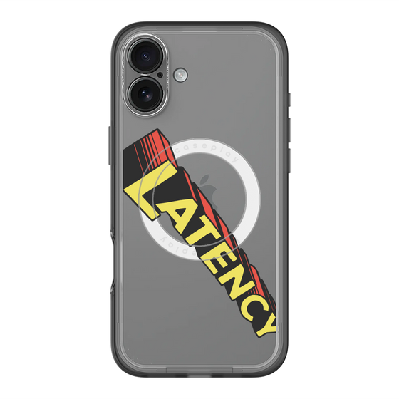 スリムプロテクションプレミアムケース with MagSafe［ LATENCY - Rock logo - Clear ］