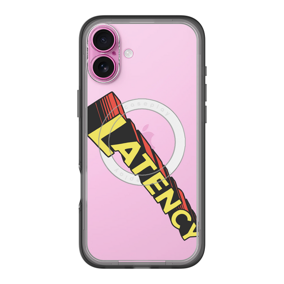 スリムプロテクションプレミアムケース with MagSafe［ LATENCY - Rock logo - Clear ］