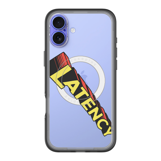 スリムプロテクションプレミアムケース with MagSafe［ LATENCY - Rock logo - Clear ］