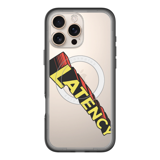 スリムプロテクションプレミアムケース with MagSafe［ LATENCY - Rock logo - Clear ］