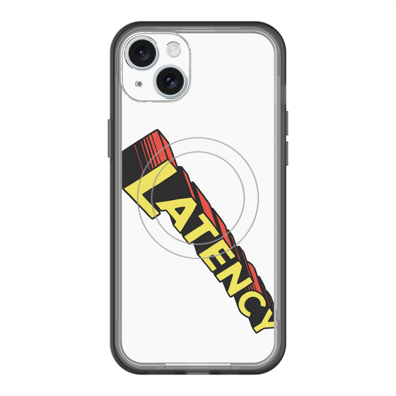 スリムプロテクションプレミアムケース with MagSafe［ LATENCY - Rock logo - White ］
