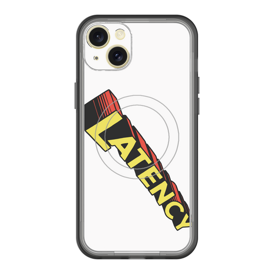 スリムプロテクションプレミアムケース with MagSafe［ LATENCY - Rock logo - White ］