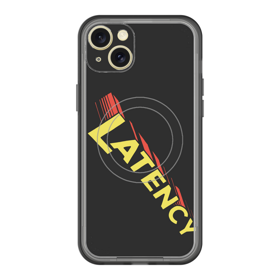 スリムプロテクションプレミアムケース with MagSafe［ LATENCY - Rock logo - Black ］