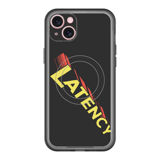 スリムプロテクションプレミアムケース with MagSafe［ LATENCY - Rock logo - Black ］