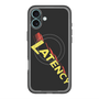 スリムプロテクションプレミアムケース with MagSafe［ LATENCY - Rock logo - Black ］