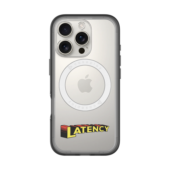 スリムプロテクションプレミアムケース with MagSafe［ LATENCY - Rock logo ］
