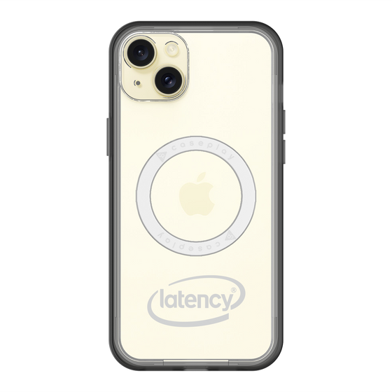 スリムプロテクションプレミアムケース with MagSafe［ LATENCY - Circle logo - Gray ］