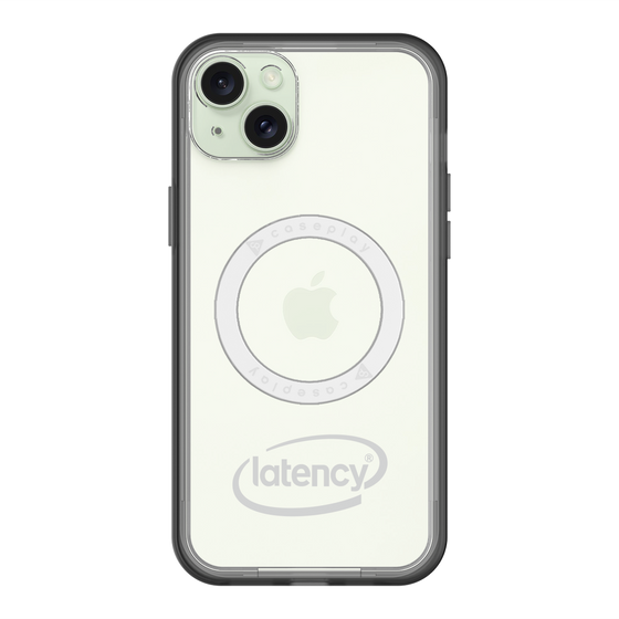 スリムプロテクションプレミアムケース with MagSafe［ LATENCY - Circle logo - Gray ］