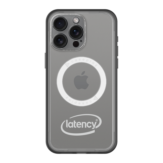 スリムプロテクションプレミアムケース with MagSafe［ LATENCY - Circle logo - Gray ］