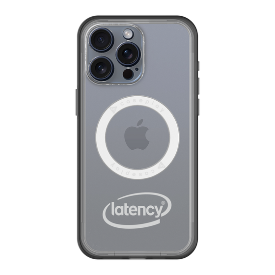 スリムプロテクションプレミアムケース with MagSafe［ LATENCY - Circle logo - Gray ］