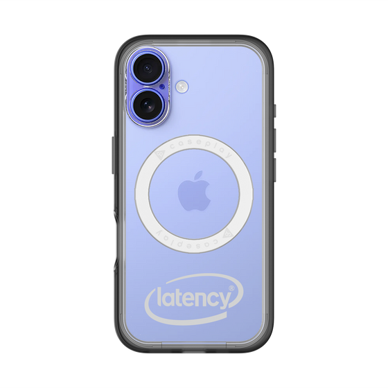 スリムプロテクションプレミアムケース with MagSafe［ LATENCY - Circle logo - Gray ］