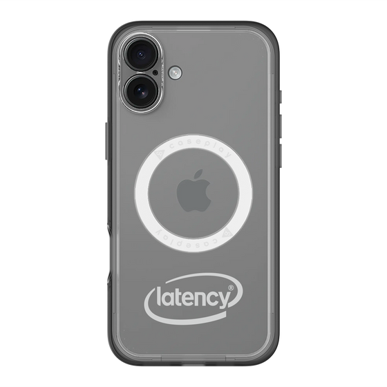 スリムプロテクションプレミアムケース with MagSafe［ LATENCY - Circle logo - Gray ］