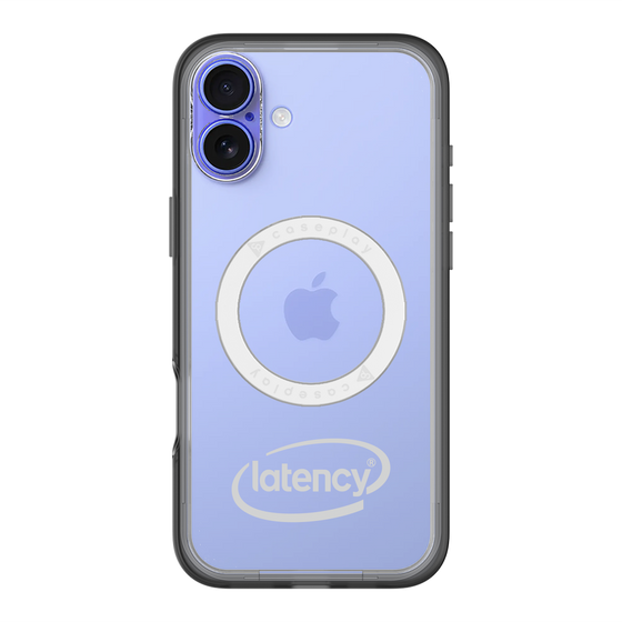 スリムプロテクションプレミアムケース with MagSafe［ LATENCY - Circle logo - Gray ］