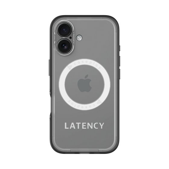 スリムプロテクションプレミアムケース with MagSafe［ LATENCY - Logotype - Gray ］