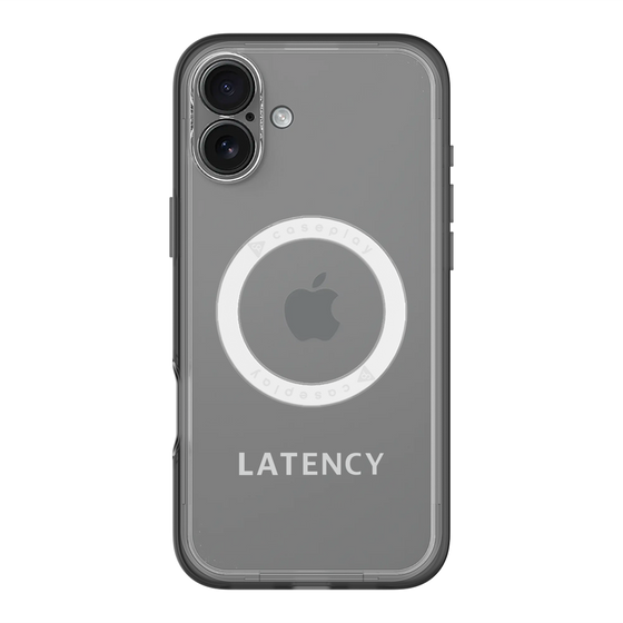 スリムプロテクションプレミアムケース with MagSafe［ LATENCY - Logotype - Gray ］