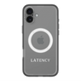 スリムプロテクションプレミアムケース with MagSafe［ LATENCY - Logotype - Gray ］