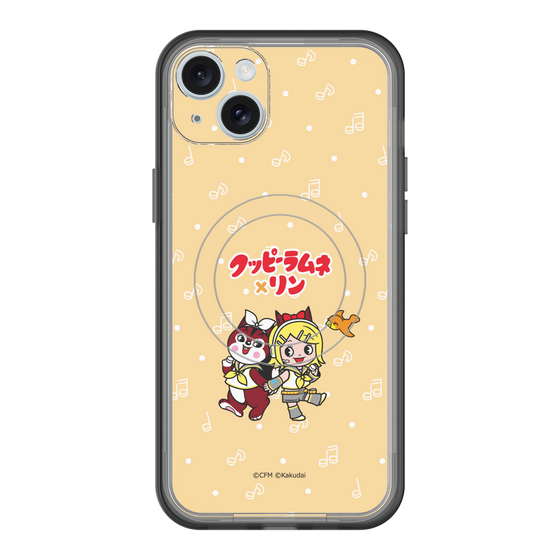 スリムプロテクションプレミアムケース with MagSafe［ 初音ミク×クッピーラムネ - 鏡音リン×ラム - デフォルメイラスト ］