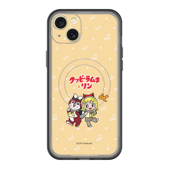 スリムプロテクションプレミアムケース with MagSafe［ 初音ミク×クッピーラムネ - 鏡音リン×ラム - デフォルメイラスト ］
