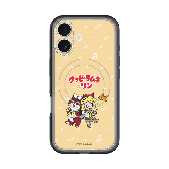 スリムプロテクションプレミアムケース with MagSafe［ 初音ミク×クッピーラムネ - 鏡音リン×ラム - デフォルメイラスト ］