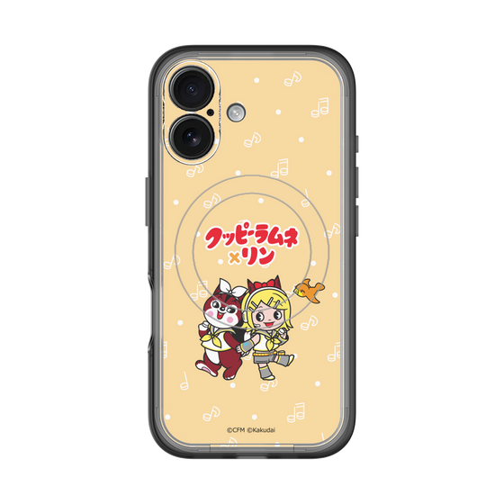 スリムプロテクションプレミアムケース with MagSafe［ 初音ミク×クッピーラムネ - 鏡音リン×ラム - デフォルメイラスト ］