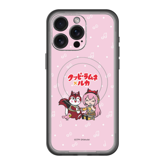 スリムプロテクションプレミアムケース with MagSafe［ 初音ミク×クッピーラムネ - 巡音ルカ×ラム - デフォルメイラスト ］