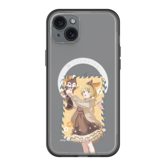 スリムプロテクションプレミアムケース with MagSafe［ 初音ミク×クッピーラムネ - 鏡音リン×ラム - 等身イラスト1 ］
