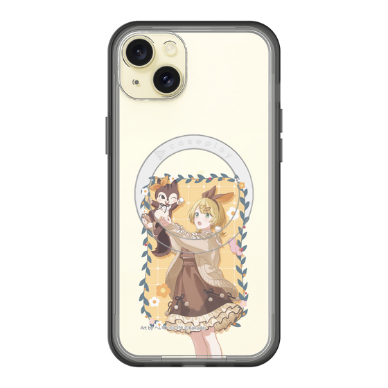 スリムプロテクションプレミアムケース with MagSafe［ 初音ミク×クッピーラムネ - 鏡音リン×ラム - 等身イラスト1 ］