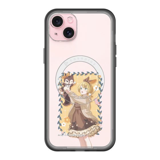 スリムプロテクションプレミアムケース with MagSafe［ 初音ミク×クッピーラムネ - 鏡音リン×ラム - 等身イラスト1 ］