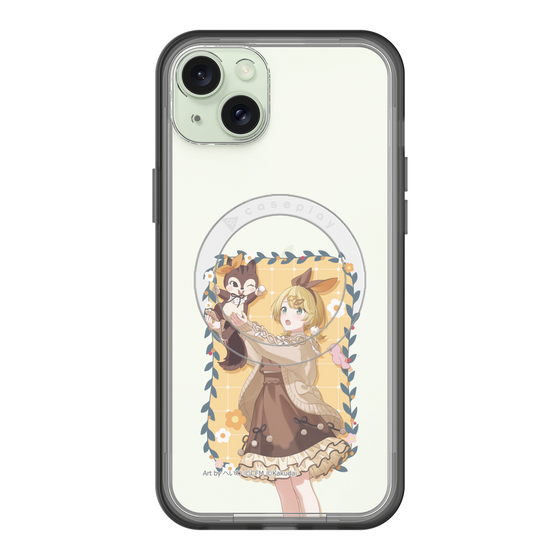 スリムプロテクションプレミアムケース with MagSafe［ 初音ミク×クッピーラムネ - 鏡音リン×ラム - 等身イラスト1 ］