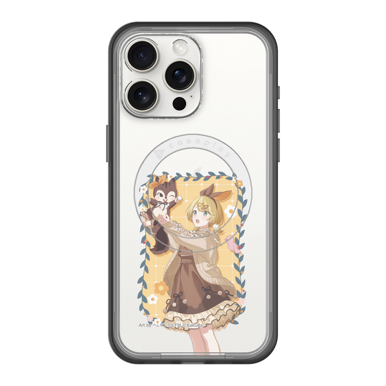 スリムプロテクションプレミアムケース with MagSafe［ 初音ミク×クッピーラムネ - 鏡音リン×ラム - 等身イラスト1 ］