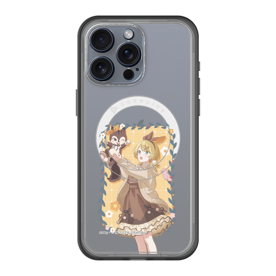 スリムプロテクションプレミアムケース with MagSafe［ 初音ミク×クッピーラムネ - 鏡音リン×ラム - 等身イラスト1 ］