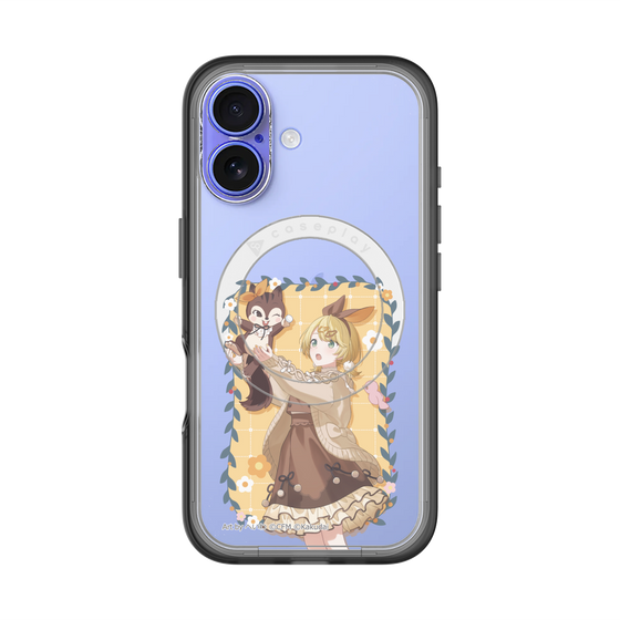 スリムプロテクションプレミアムケース with MagSafe［ 初音ミク×クッピーラムネ - 鏡音リン×ラム - 等身イラスト1 ］
