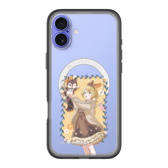 スリムプロテクションプレミアムケース with MagSafe［ 初音ミク×クッピーラムネ - 鏡音リン×ラム - 等身イラスト1 ］