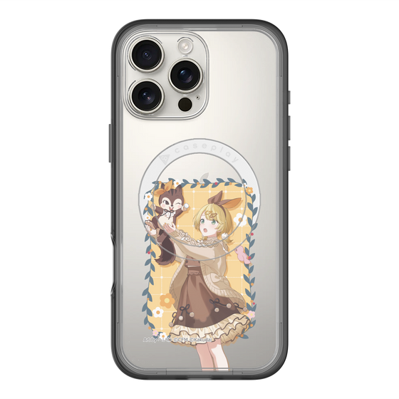 スリムプロテクションプレミアムケース with MagSafe［ 初音ミク×クッピーラムネ - 鏡音リン×ラム - 等身イラスト1 ］