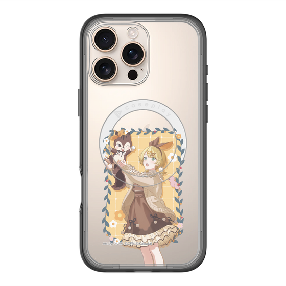 スリムプロテクションプレミアムケース with MagSafe［ 初音ミク×クッピーラムネ - 鏡音リン×ラム - 等身イラスト1 ］