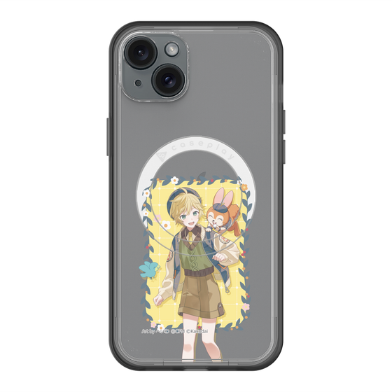 スリムプロテクションプレミアムケース with MagSafe［ 初音ミク×クッピーラムネ - 鏡音レン×クッピー - 等身イラスト1 ］