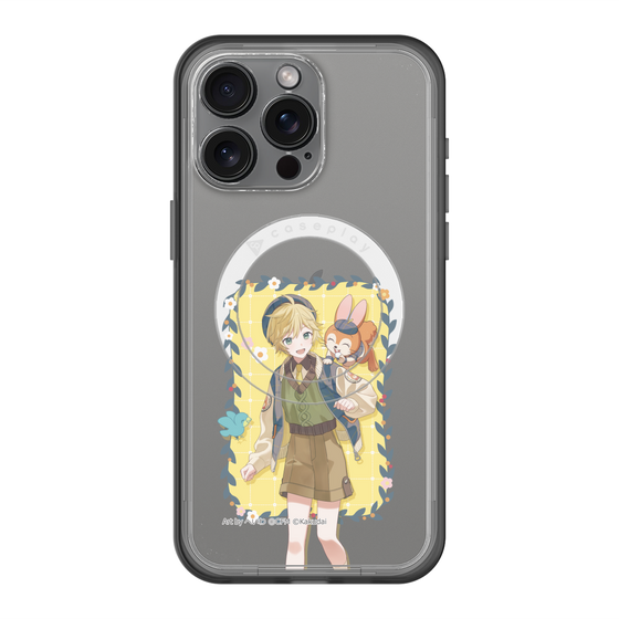 スリムプロテクションプレミアムケース with MagSafe［ 初音ミク×クッピーラムネ - 鏡音レン×クッピー - 等身イラスト1 ］