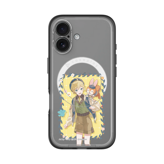 スリムプロテクションプレミアムケース with MagSafe［ 初音ミク×クッピーラムネ - 鏡音レン×クッピー - 等身イラスト1 ］